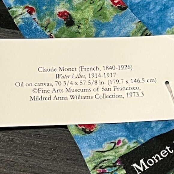 Two Claude Monet in Normandy Silk Neckties Water Breaking Water Lilies Gift Idea - Picture 6 of 13